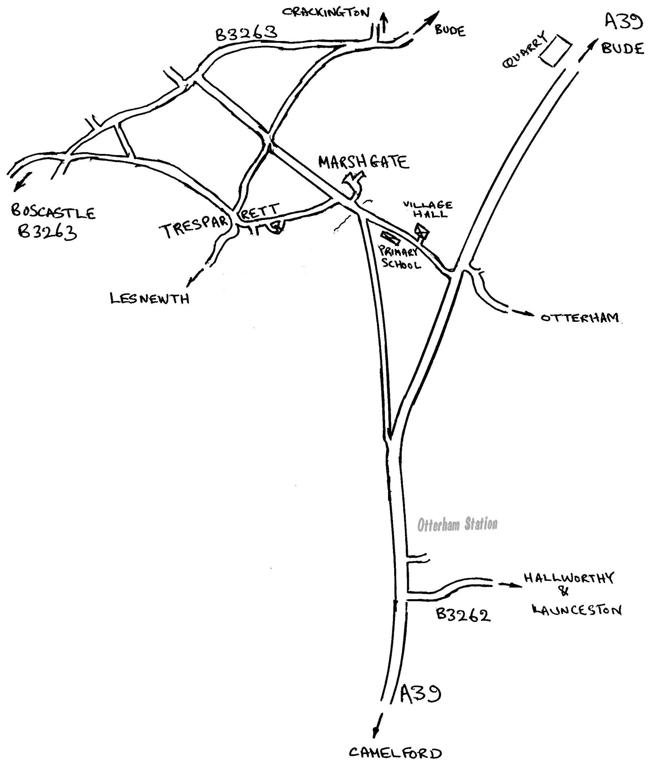 Map of how to find us - Juliotter Garden Club 